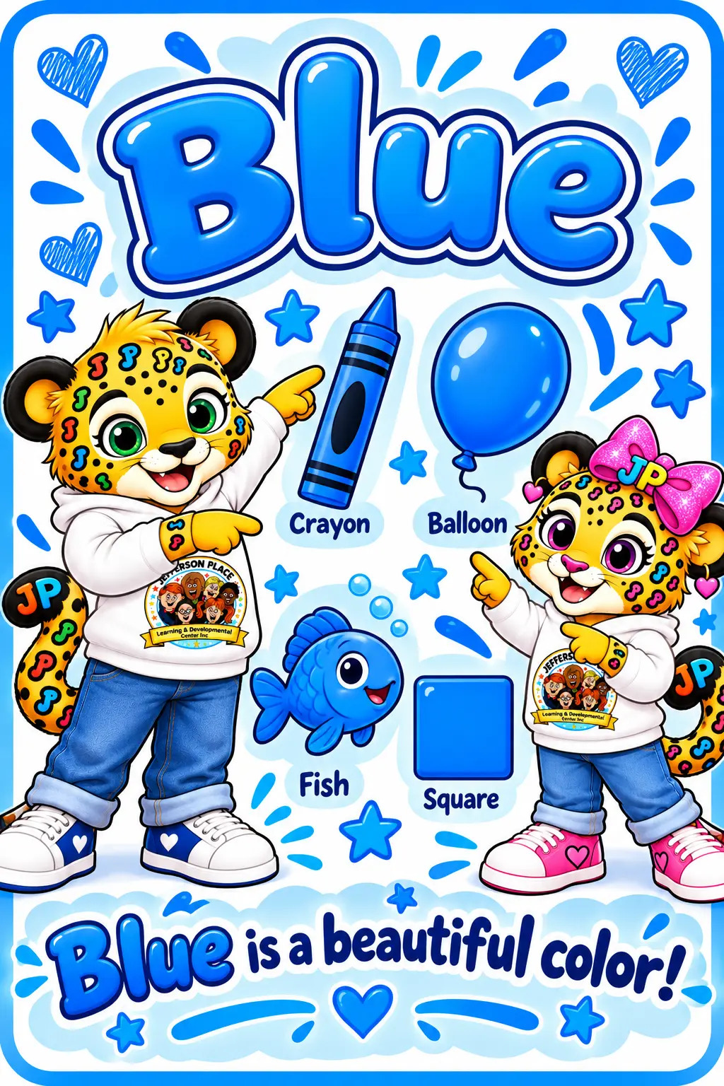 Blue learning page