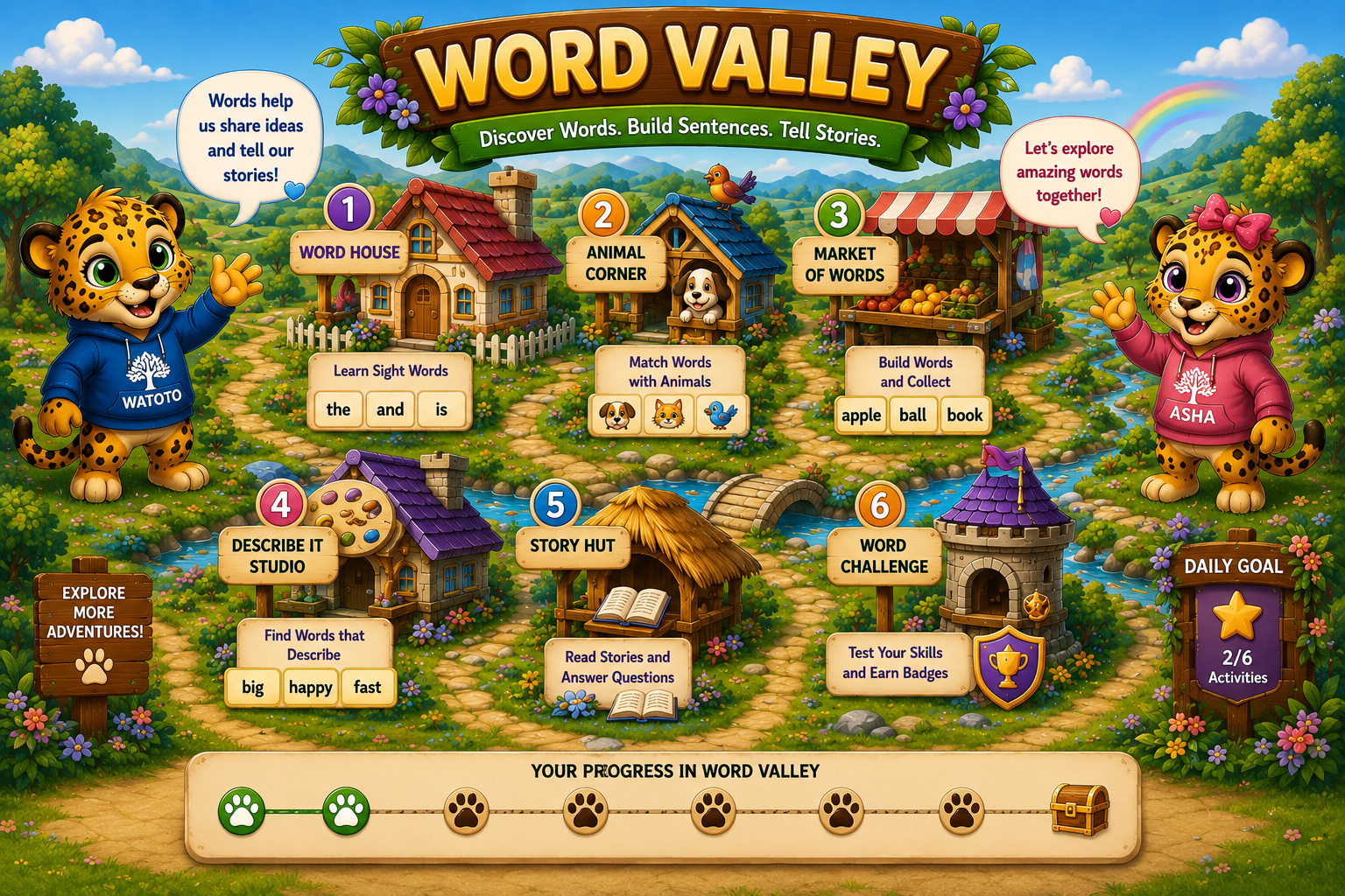 Word Valley illustrated world
