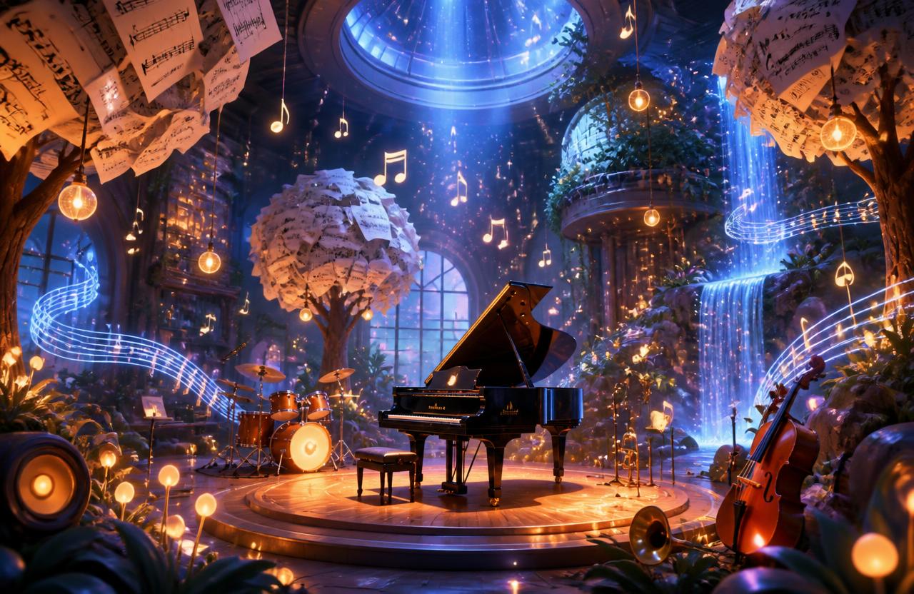 Music Lab illustrated world